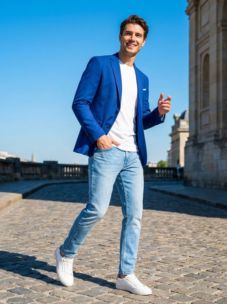 Blazer Xanh dương sáng